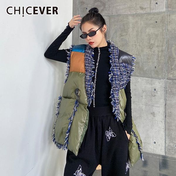 chicever patchwork tassel sustans vest for women v neck sleeveless thick loose oversized streetwear vests female 2020 new winter1, Black;white
chicever patchwork tassel sustans vest for women v neck sleeveless thick loose oversized streetwear vests female 2020 new winter1, Black;white