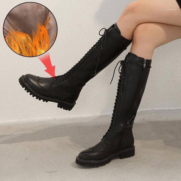 plus size 34-43 fashion black lace-up high knee boots fretwork 2020 zipper genuine leather women boots round toe riding1
plus size 34-43 fashion black lace-up high knee boots fretwork 2020 zipper genuine leather women boots round toe riding1