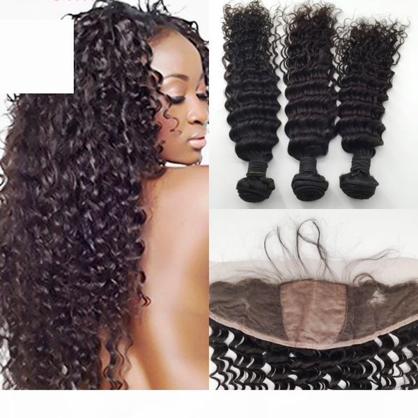 deep wave human hair bundles with lace frontal closure part silk base ear to ear lace frontals with bundles 4pcs lot, Black
deep wave human hair bundles with lace frontal closure part silk base ear to ear lace frontals with bundles 4pcs lot, Black