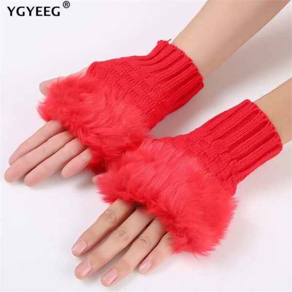 five fingers gloves ygyeeg women fingerless winter cute faux fur knitted female cashmere warmer wrist hand mitten plush half finger, Blue;gray
five fingers gloves ygyeeg women fingerless winter cute faux fur knitted female cashmere warmer wrist hand mitten plush half finger, Blue;gray