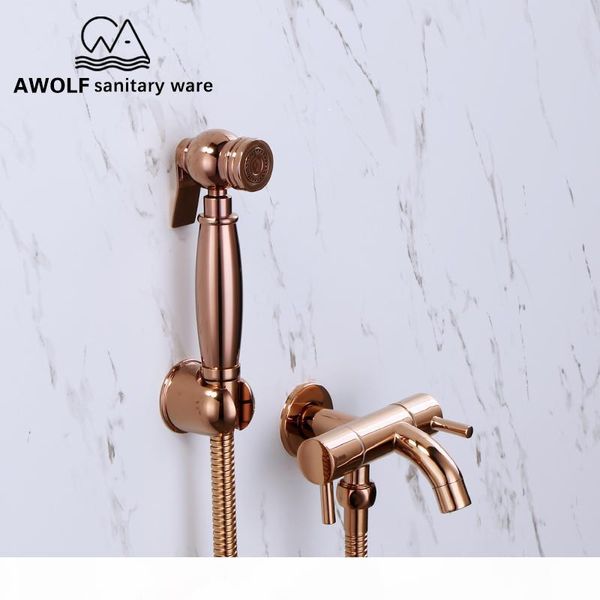 hand held bidet sprayer rose gold solid brass douche kit toilet shattaf dual control copper valve faucet shower head ap2184
hand held bidet sprayer rose gold solid brass douche kit toilet shattaf dual control copper valve faucet shower head ap2184