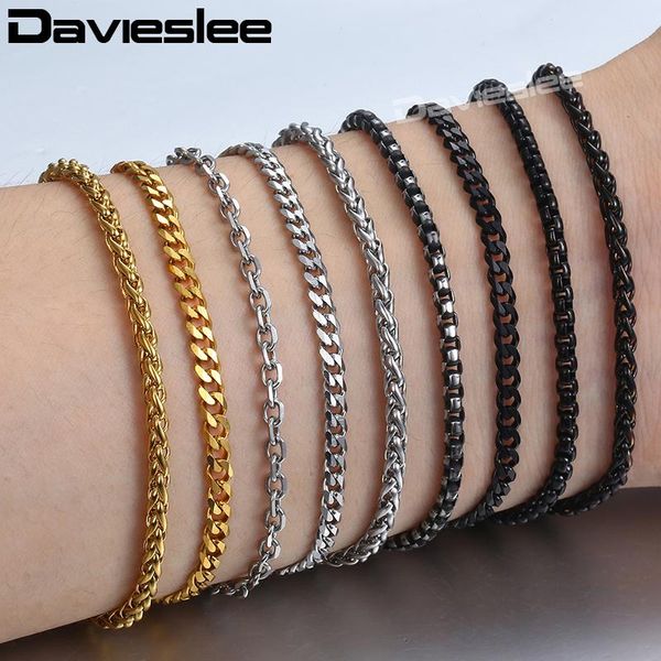 link, chain 5mm bracelets for women men black gold silver color stainless steel curb cuban cable round box braided wheat kbb13b
link, chain 5mm bracelets for women men black gold silver color stainless steel curb cuban cable round box braided wheat kbb13b