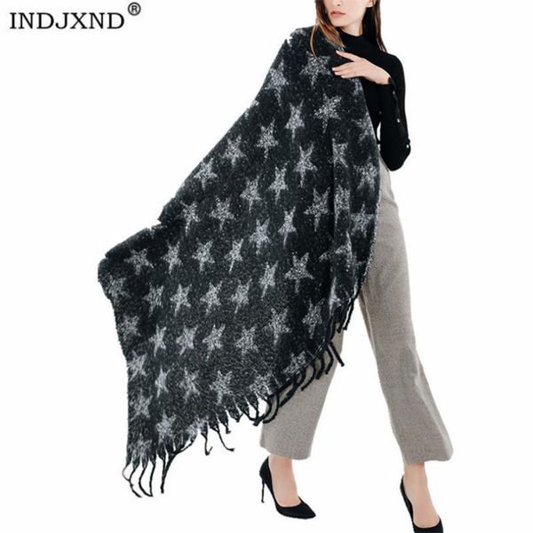 indjxnd winter cashmere women scarf female scarves lady tassel bandana geometry star print pattern shawl wraps long, Blue;gray
indjxnd winter cashmere women scarf female scarves lady tassel bandana geometry star print pattern shawl wraps long, Blue;gray