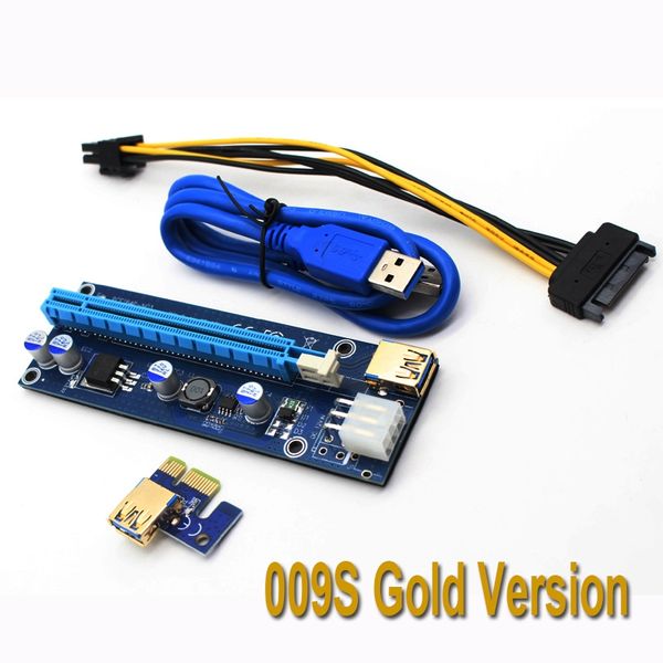 ver 009s pci-e 1x to 16x riser card extender pci express 6pin sata power adapter usb 3.0 cable for bitcoin antminer miner mining
ver 009s pci-e 1x to 16x riser card extender pci express 6pin sata power adapter usb 3.0 cable for bitcoin antminer miner mining