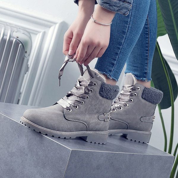 women 2019 fashion ankle round toe female warm plus velvet winter snow boots shoes, Black;brown
women 2019 fashion ankle round toe female warm plus velvet winter snow boots shoes, Black;brown