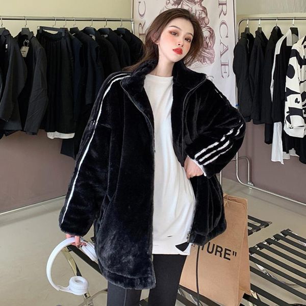 women's fur & faux lucyever black wahite contrast coat womens winter thick warm furry overcoat woman korean style mink cashmere girls
women's fur & faux lucyever black wahite contrast coat womens winter thick warm furry overcoat woman korean style mink cashmere girls