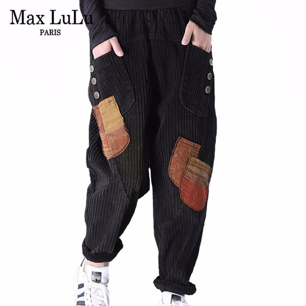 max lulu spring 2020 korean ladies patchwork pantalons womens loose vintage trousers casual streetwear corduroy elastic pants 1017, Black;white
max lulu spring 2020 korean ladies patchwork pantalons womens loose vintage trousers casual streetwear corduroy elastic pants 1017, Black;white