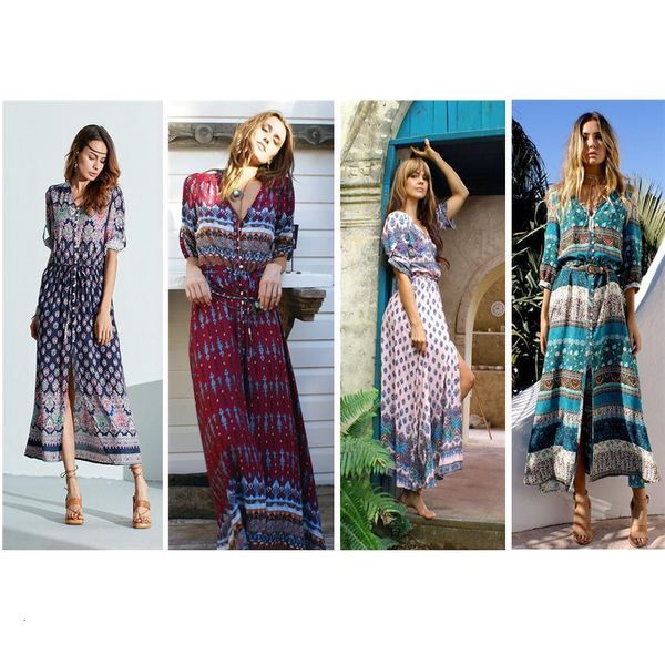 striped s 5xl bohemia maxi woman print dress female v neck summer beach vestidos women loose floral retro party long dresses, Black;gray
striped s 5xl bohemia maxi woman print dress female v neck summer beach vestidos women loose floral retro party long dresses, Black;gray