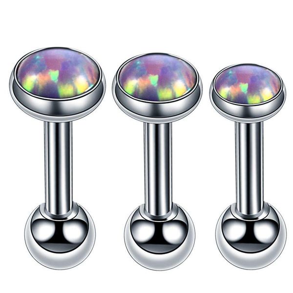 3pcs/lot surgical steel opal stone mix m 4mm 5mm earring barbell stud ear cartilage tragus helix stud piercing jewelry q sqcxlw, Silver
3pcs/lot surgical steel opal stone mix m 4mm 5mm earring barbell stud ear cartilage tragus helix stud piercing jewelry q sqcxlw, Silver
