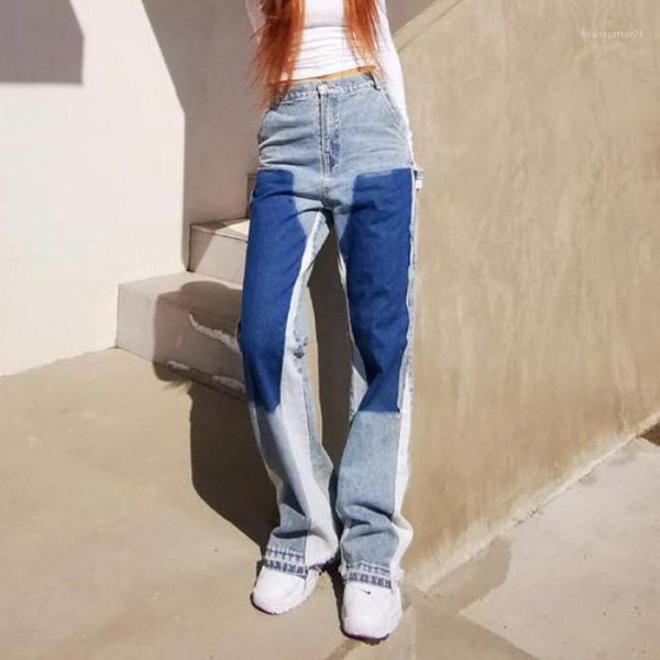 women's jeans tvvovvin women color matching high waisted vintage casual denim pants fashion wide leg 3ake1, Blue
women's jeans tvvovvin women color matching high waisted vintage casual denim pants fashion wide leg 3ake1, Blue