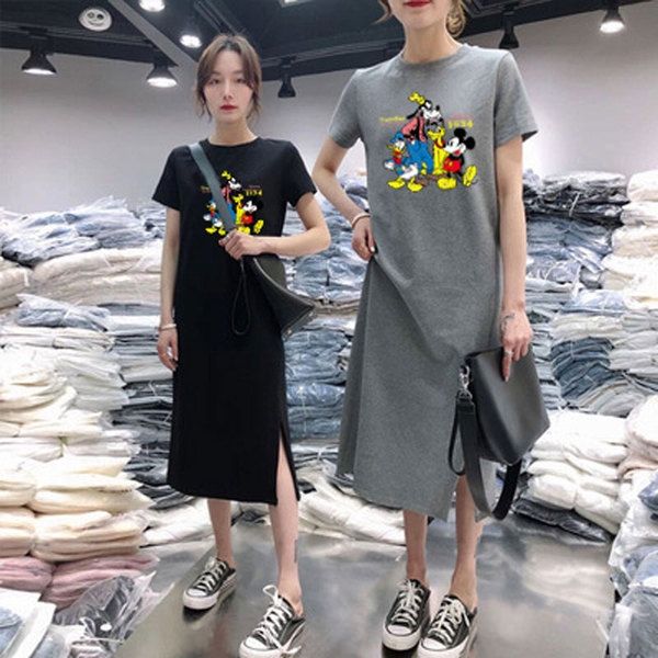 2020 summer short-sleeved women's fashionable casual belly-covering dress dresst-shirt dress large size mid-length knee-length bottomin, Black;gray
2020 summer short-sleeved women's fashionable casual belly-covering dress dresst-shirt dress large size mid-length knee-length bottomin, Black;gray