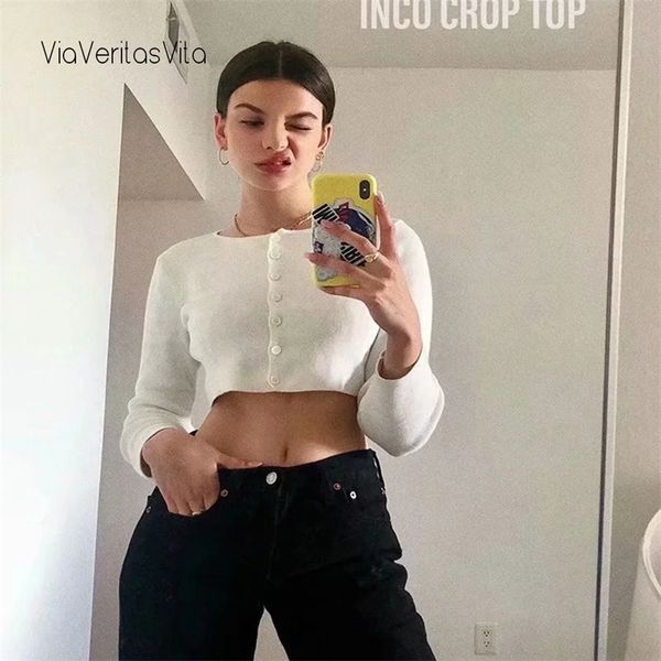 autumn new cardigans women long sleeve chic knitted sweaters solid red pink blue basic short cardigans sweter winter clothes y200720, White;black
autumn new cardigans women long sleeve chic knitted sweaters solid red pink blue basic short cardigans sweter winter clothes y200720, White;black