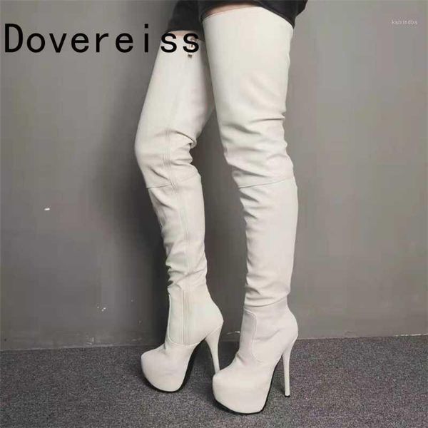 boots dovereiss fashion women's shoes winter pointed toe zipper platform white over the knee stilettos heels 35-471, Black
boots dovereiss fashion women's shoes winter pointed toe zipper platform white over the knee stilettos heels 35-471, Black