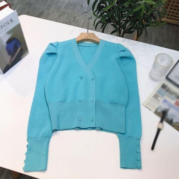 women's knits & tees women sweater coat v-neck cardigan loose autumn and winter 3 solid colors long puff sleeve ladies short pull femme, White
women's knits & tees women sweater coat v-neck cardigan loose autumn and winter 3 solid colors long puff sleeve ladies short pull femme, White