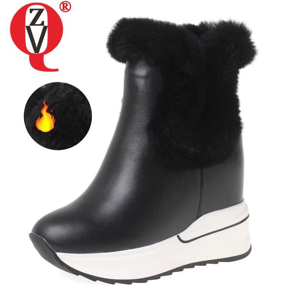 zvq winter new plush warm snow boots outside high heels platform round toe genuine leather women shoes drop shipping size 32-40, Black
zvq winter new plush warm snow boots outside high heels platform round toe genuine leather women shoes drop shipping size 32-40, Black
