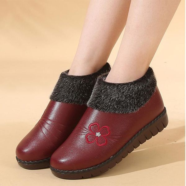 women embroidery faux fue short boots ladies warm winter non slip mom ankle boot female solid pu leather waterproof high qulity, Black
women embroidery faux fue short boots ladies warm winter non slip mom ankle boot female solid pu leather waterproof high qulity, Black
