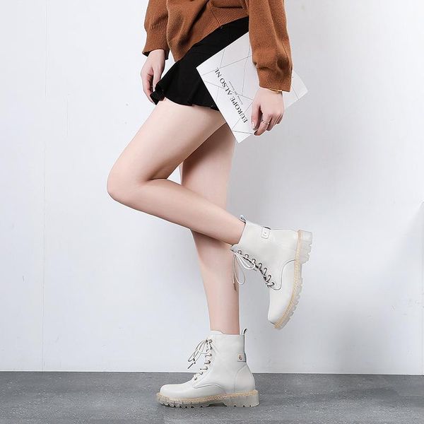 boots leather female british style short high-thick heel motorcycle student women, Black
boots leather female british style short high-thick heel motorcycle student women, Black