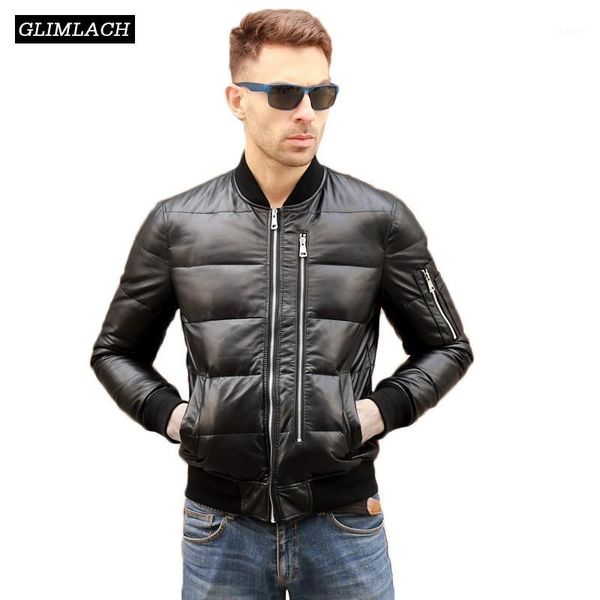 men winter warm genuine leather white duck down jackets flight coats large size real leather sheepskin bomber jackets aviation1, Black
men winter warm genuine leather white duck down jackets flight coats large size real leather sheepskin bomber jackets aviation1, Black