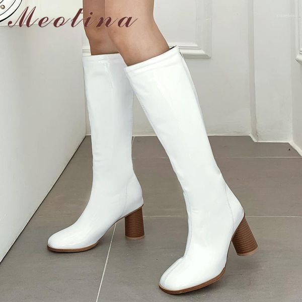 meotina winter knee high boots women women patent leather round high heel long boots zip round toe shoes lady autumn size 34-461, Black
meotina winter knee high boots women women patent leather round high heel long boots zip round toe shoes lady autumn size 34-461, Black
