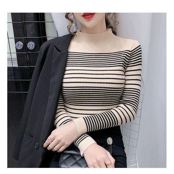 2021 thick semi-tall skinny woman's wild mesh sweater, bottom shirt 28yj, White;black
2021 thick semi-tall skinny woman's wild mesh sweater, bottom shirt 28yj, White;black