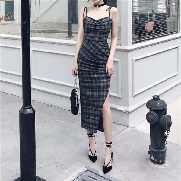 punk gothic women summer black plaid deep v-neck dress party club wear dark halter high waist split dresses elegant, Black;gray
punk gothic women summer black plaid deep v-neck dress party club wear dark halter high waist split dresses elegant, Black;gray