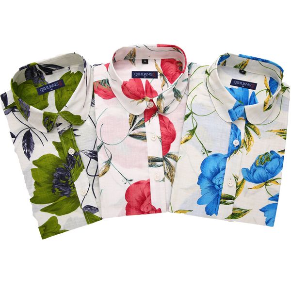 spring autumn womens long sleeve casual shirts fashion lady flower printed single breast shirts stylish blouse, White
spring autumn womens long sleeve casual shirts fashion lady flower printed single breast shirts stylish blouse, White