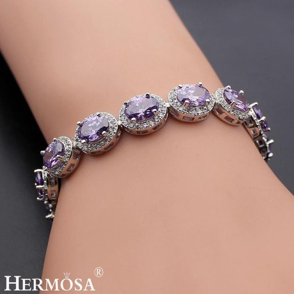 link, chain hermosa jewelry fine unique fashion purple silver color bracelets 7 inch bk002, Black
link, chain hermosa jewelry fine unique fashion purple silver color bracelets 7 inch bk002, Black