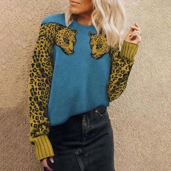 women autumn winter knitted sweaters o-neck long sleeve leopard print pullover ladies casual jumper plus size 20201, White;black
women autumn winter knitted sweaters o-neck long sleeve leopard print pullover ladies casual jumper plus size 20201, White;black