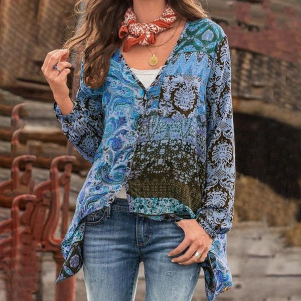 allukasa plus size 5xl blouses fashion women bohemian shirts v-neck long sleeve print blouse loose shirts unregular, White
allukasa plus size 5xl blouses fashion women bohemian shirts v-neck long sleeve print blouse loose shirts unregular, White