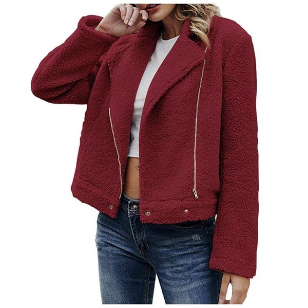 women's jackets 2021 winter teddy plush coat women ladies turn-down collar zipper pocket elegant streetwear overcoat chaqueta mujer z09, Black;brown
women's jackets 2021 winter teddy plush coat women ladies turn-down collar zipper pocket elegant streetwear overcoat chaqueta mujer z09, Black;brown