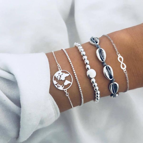 creative new handicraft five-piece set of bead chain bracelet set for 8-character map of retro fashion seashell, Black
creative new handicraft five-piece set of bead chain bracelet set for 8-character map of retro fashion seashell, Black