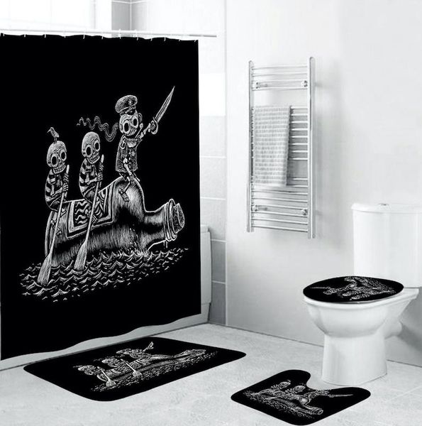 bath accessory set 4 nightmare pattern shower curtain seat carpet cover toilet mat for bathroom decoration
bath accessory set 4 nightmare pattern shower curtain seat carpet cover toilet mat for bathroom decoration