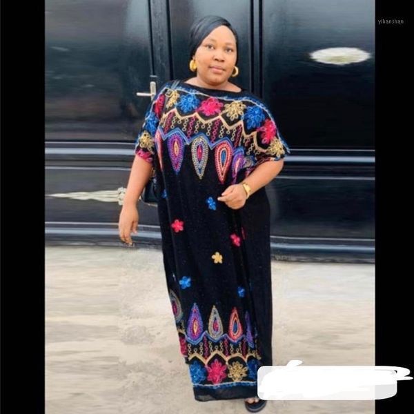 tilapia big summer long black embroidered dress beading african style straight vestidos with headtie1, Black;gray
tilapia big summer long black embroidered dress beading african style straight vestidos with headtie1, Black;gray