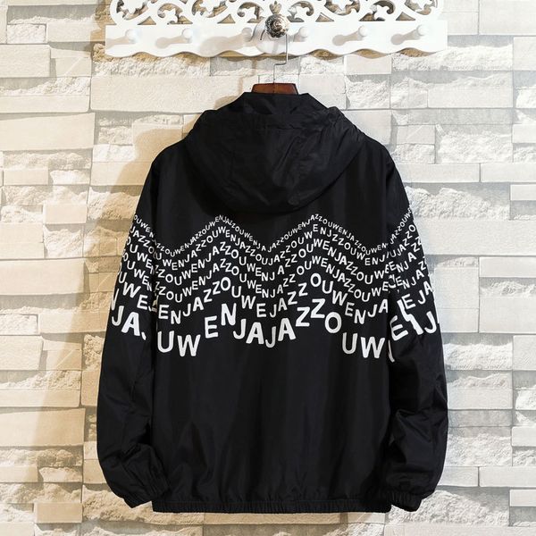 new spring autumn men's big fat size with hoodie jacket fashion letter coat t7n2, Black;brown
new spring autumn men's big fat size with hoodie jacket fashion letter coat t7n2, Black;brown