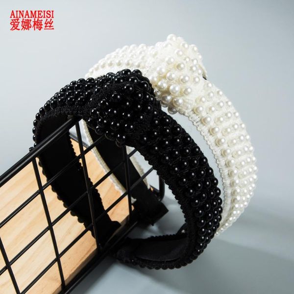 new baroque pearls headband for women girls personality simple handmade hair accessories white black velvet elegant hairband, Golden;silver
new baroque pearls headband for women girls personality simple handmade hair accessories white black velvet elegant hairband, Golden;silver