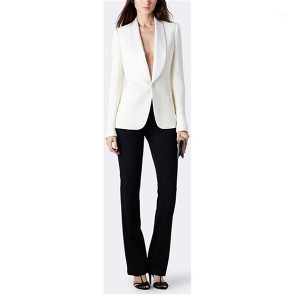 ladies suits trouser 2 piece white jacket + black pants suit formal business womens tailored suit1
ladies suits trouser 2 piece white jacket + black pants suit formal business womens tailored suit1