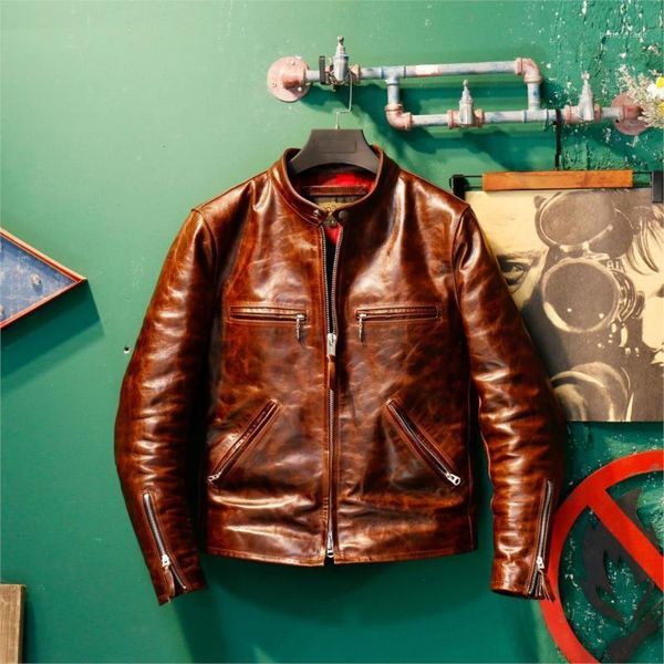 men's leather & faux american-style vintage rrl oil wax knight motorcycle jacket ~ miller jacket1, Black
men's leather & faux american-style vintage rrl oil wax knight motorcycle jacket ~ miller jacket1, Black