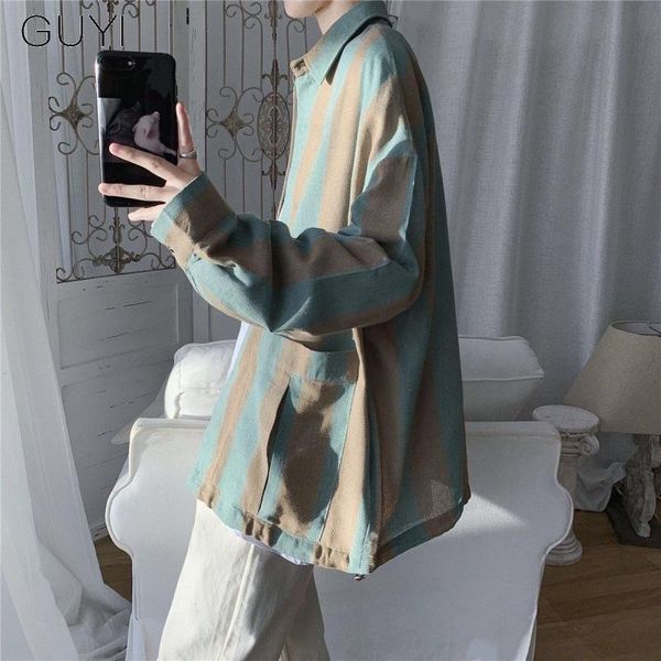 men's casual shirts guyi striped hawaiian cotton shirt for menturn-down collar pockets long sleeve blouse male beach loose chemise, White;black
men's casual shirts guyi striped hawaiian cotton shirt for menturn-down collar pockets long sleeve blouse male beach loose chemise, White;black