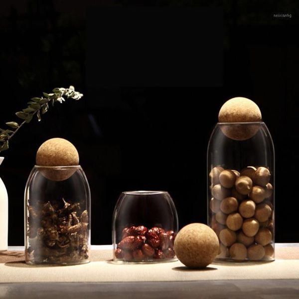 storage bottles & jars 800ml transparent glass tank borosilicate sealed grains container with cork (round ball, m)1
storage bottles & jars 800ml transparent glass tank borosilicate sealed grains container with cork (round ball, m)1