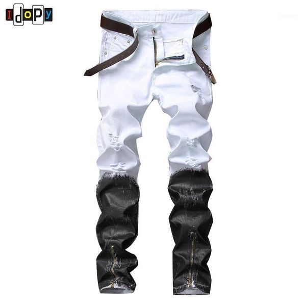 punk style black and white meet casual mens biker jeans night club slim fit printed with zippers joggers pants for men1, Blue
punk style black and white meet casual mens biker jeans night club slim fit printed with zippers joggers pants for men1, Blue