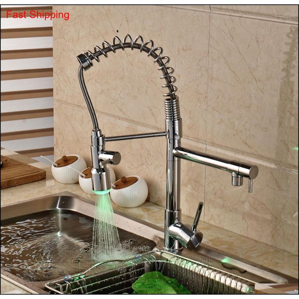 pull down led spout chrome brass kitchen faucet vanity sink mixer tap deck mounted single handle hole vdjug
pull down led spout chrome brass kitchen faucet vanity sink mixer tap deck mounted single handle hole vdjug