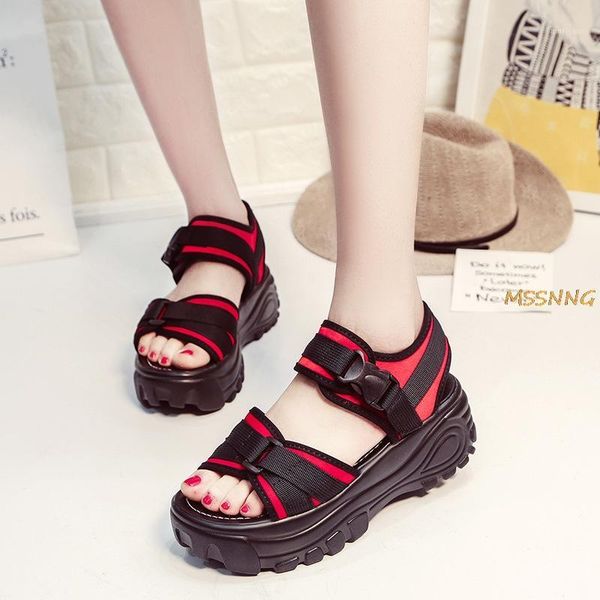 2020 summer new women's sandals fashion mixed color buckle strap wedges ladies shoes thick bottom peep toe women's sandals1, Black
2020 summer new women's sandals fashion mixed color buckle strap wedges ladies shoes thick bottom peep toe women's sandals1, Black