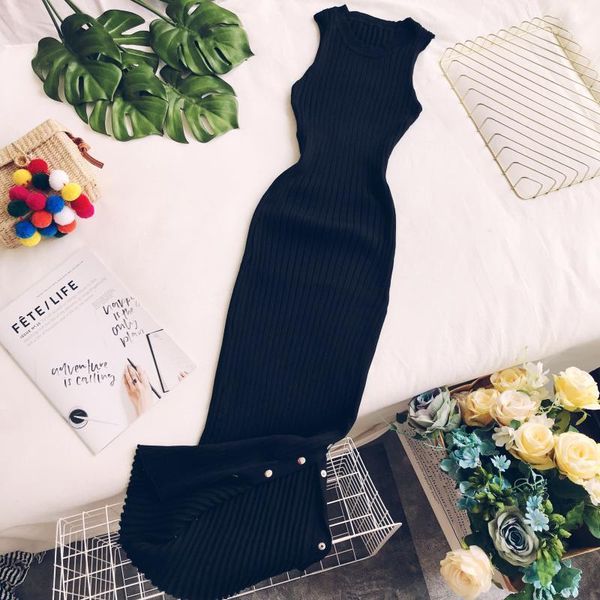 new fashion women's clothing autumn and winter knitting round neck sleeveless slim mid-length dress pp0341, Black;gray
new fashion women's clothing autumn and winter knitting round neck sleeveless slim mid-length dress pp0341, Black;gray