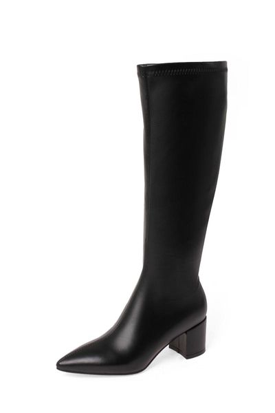 lmyom brand genuine leather stretch boots autumn new thick-heeled pointed boots large size 43 side zipper high-heeled thin, Black
lmyom brand genuine leather stretch boots autumn new thick-heeled pointed boots large size 43 side zipper high-heeled thin, Black