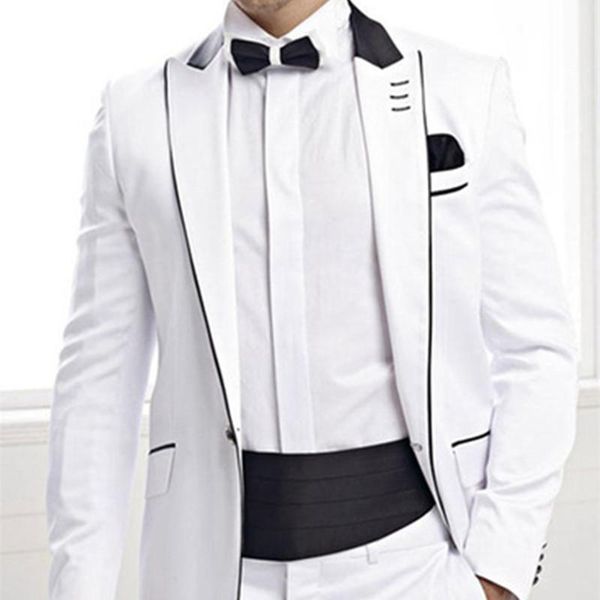 men's suits & blazers 2021 white formal men suit tuxedos groomsmen mens wedding party dinner groom man blazer (jacket+pants+tie), White;black
men's suits & blazers 2021 white formal men suit tuxedos groomsmen mens wedding party dinner groom man blazer (jacket+pants+tie), White;black