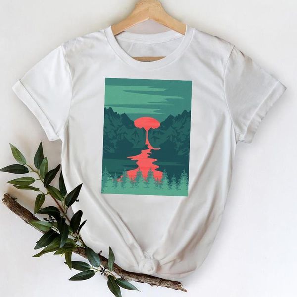 t-shirts for women 2021 mountain river travel happy time 90s cute spring summer lady print graphic tshirt female tee t-shirt, White 
t-shirts for women 2021 mountain river travel happy time 90s cute spring summer lady print graphic tshirt female tee t-shirt, White