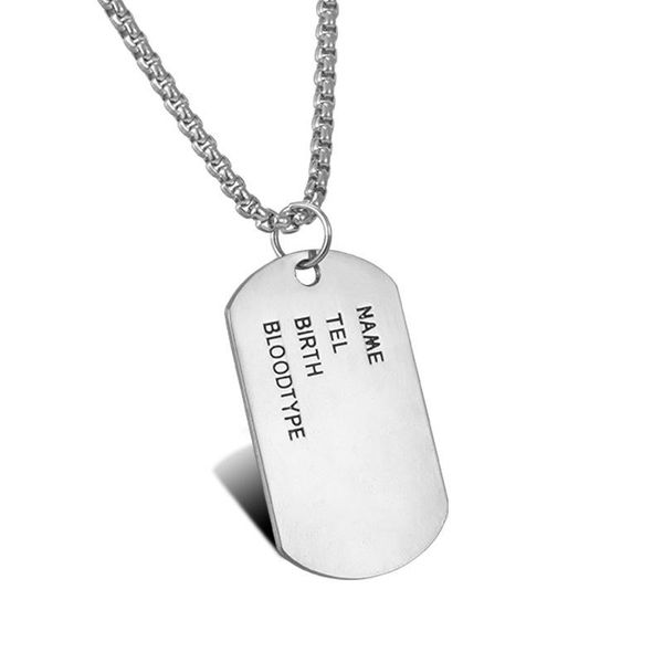 chains wukaka punk hip hop card tag stainless steel chain pendant necklace titanium man necklaces cool boy gifts men j, Silver
chains wukaka punk hip hop card tag stainless steel chain pendant necklace titanium man necklaces cool boy gifts men j, Silver