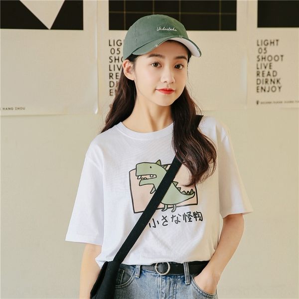 8ces5 ins net red loose summer women's new style ibqb9 2020 little dinosaur print versatile t-shirt super fire short sleeve t-shirt kor, White
8ces5 ins net red loose summer women's new style ibqb9 2020 little dinosaur print versatile t-shirt super fire short sleeve t-shirt kor, White