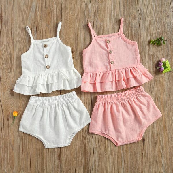 clothing sets kids baby girls fashion 2-piece outfit set sleeveless +shorts for children, White
clothing sets kids baby girls fashion 2-piece outfit set sleeveless +shorts for children, White
