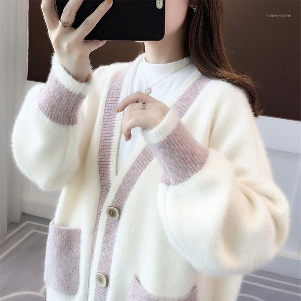 women's knits & tees 2021 women's autumn spring mohair sweater knitting sweet loose cardigans female single breasted lantern sleev, White
women's knits & tees 2021 women's autumn spring mohair sweater knitting sweet loose cardigans female single breasted lantern sleev, White
